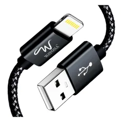Wayona Nylon Braided Lightning to USB A Data Sync & Fast Charging Cable 3A