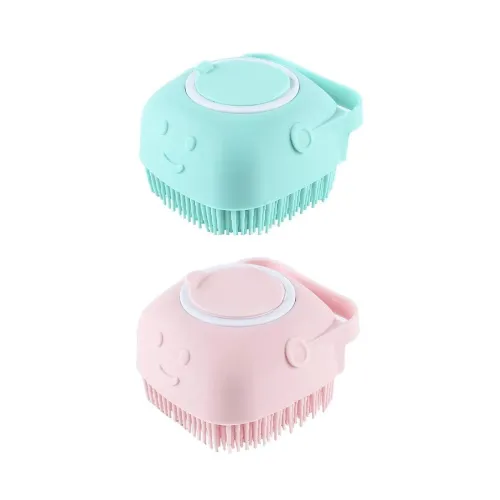 Image of WAZDORF Body Scrubber with Soap Dispenser Brush, Silicone Exfoliating Brushes, Soft Body Exfoliator, Bath Loofah for Bab