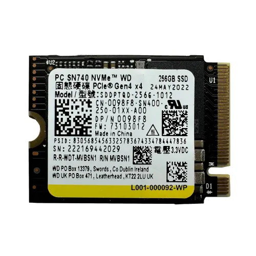 Image of WD SN740 256GB M.2 2230 NVMe PCIe 4.0 SSD