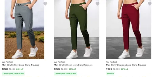 Image of We Perfect Men's Trousers upto 90% Discount