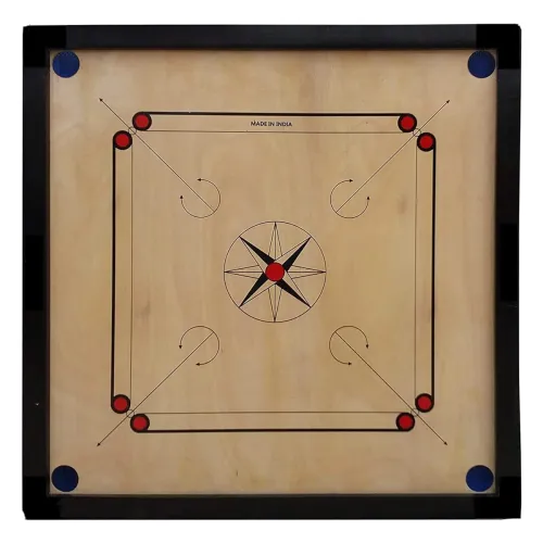 Image of Webby Solid Carrom Board with Coins & Striker for Kid (20x20 Inches)