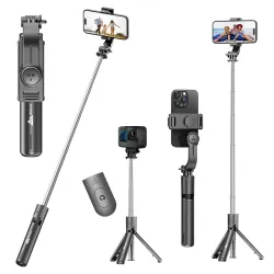 WeCool S1 Selfie Stick Tripod, 3-in-1 Multifunctional Design with Detachable Wireless Remote, Portable & Lightweight Pho