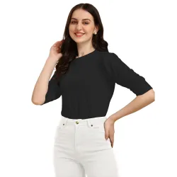 Wedani Womens Solid Regular Fit Top