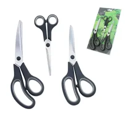WeKonnect Heavy-Duty Stainless Steel Scissors (3-Pack, Orange)