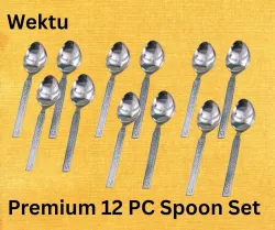 WEKTU 12-Piece Stainless Steel Spoon Set
