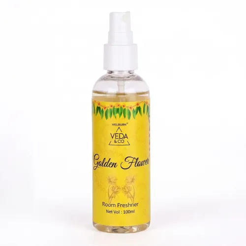 Image of Welburn Veda&Co Golden Flower Fragrance Room Freshener (100ml)