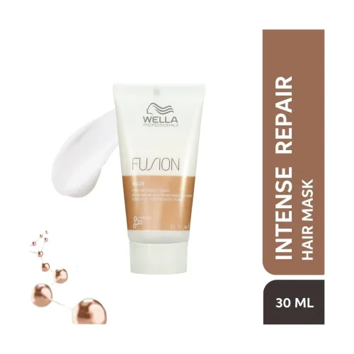 Image of Wella Professionals Fusion Intense Repair Hair Mask for Damaged, Frizzy Hair | 30 ml | With Silk Amino Acids