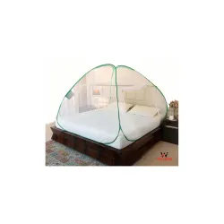 WELLBERG Pop Up Bed Mosquito Net with Bottom, Folding Design Breathable high Density mesh for Indoor and Outdoor,Portable and Washable Queen Size Mosquito Net (Green)