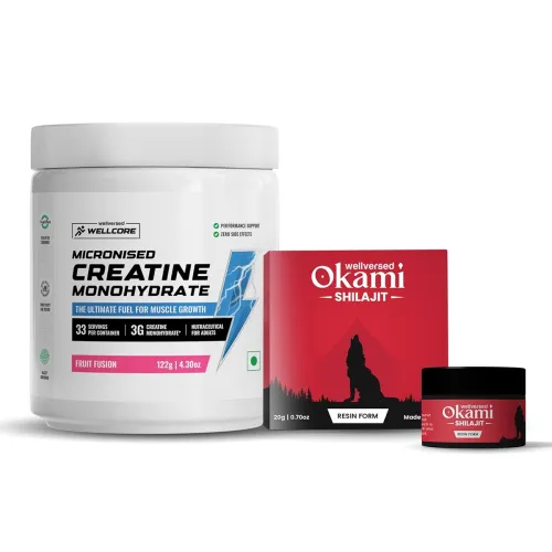 Image of Wellcore Creatine Powder with Shilajit Resin 20g (Creatine 122g)