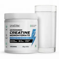 Wellcore Micronised Creatine Monohydrate | Lab Tested | Enhanced Absorption | 100% Pure Creatine (250 g, Unflavored)