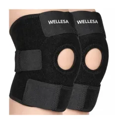 WELLESA Premium Open Patella Knee Support Brace for Men & Women