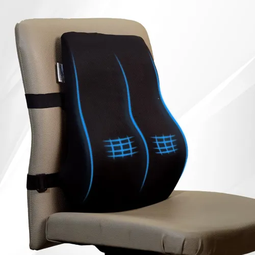 Image of WELLGIVER Memory Foam Lumbar Support Pillow for Office Chair & Car Seat – Ergonomic Back Cushion for Lower Back Pain Rel
