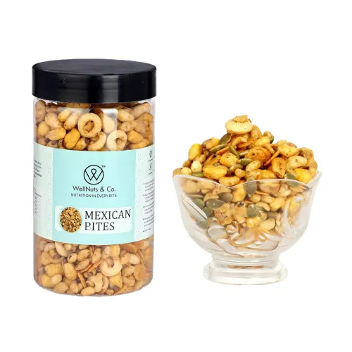 Image of WellNuts & Co. Mexican Bites | Spicy Roasted Snack Mix | Crunchy, High-Protein & Fibre-Rich | Gluten-Free & Vegan Trail 