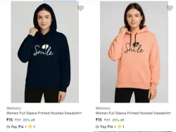 Wellvery Women’s Sweatshirt @ ₹15
