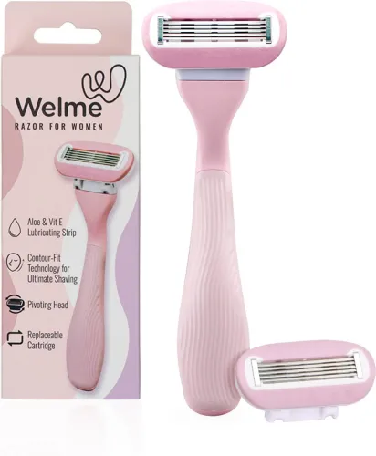 Image of WELME Body Razor for Sharp & Smooth Shave 5 Blade Cartridge