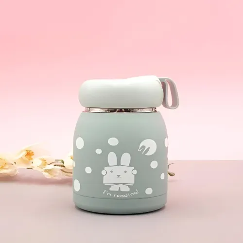 Image of WELOUR Glass Water Bottle (330ml, Grey)