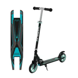 Wembley Drift Scooter for Kids 6-12 Boys and Girls | Steel Frame, Foldable and 3 Height Adjustable | 2 Wheels Road Runner Kick Skating Scooter | Sea Green BIS Certified Weight Capacity 50kg