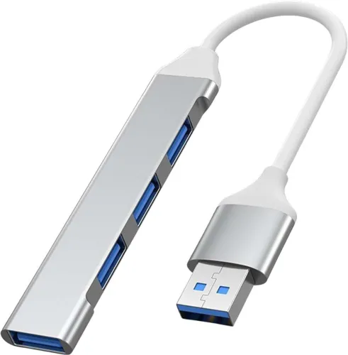 Image of WEROX USB Hub 3.0 for PC, 4-Port High Speed USB Hub USB Hub 3.0 for PC, 4-Port High Speed USB Hub USB Hub (Silver)