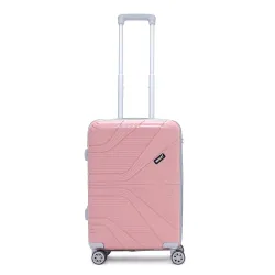 Wesley Golfer Style Cabin 57 cm Small 8 Wheel Hard Case Trolley Bag Suitcase,(57cm, Pink)