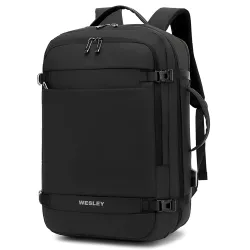 Wesley Luxur 45 Ltrs Overnighter Expandable Travel Laptop Backpack, Flight Cabin Approved Carry On with 16 inch Laptop C