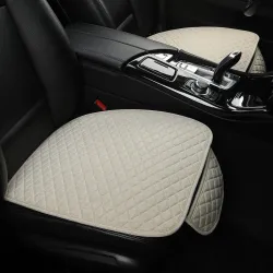 West Llama Linen Car Seat Covers 2 Piece Front Driver Sea
