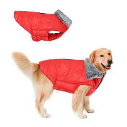 Western Era Dog Winter Fur Coat Waterproof Warm Cold Weather Jacket Stylish Vest