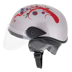 Western Era Half Helmet with Clear Visor