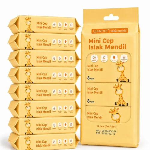 Image of Wet Wipes for Baby Skin with Aloe Vera | 64 Pcs, 8 Packs × 8 Wipes
