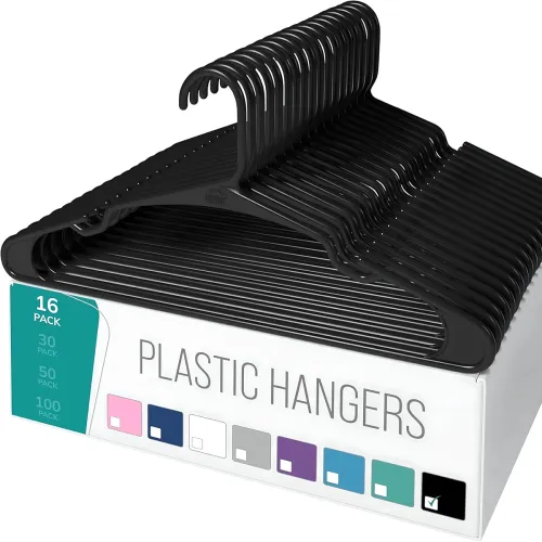 Image of WEWEL® 16 Pcs Premium Clothes Hangers for Hanging Cloths, Elevate Your Wardrobe Organization in Multicolors with Cloth H