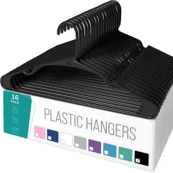 WEWEL® 16 Pcs Premium Clothes Hangers for Hanging Cloths, Elevate Your Wardrobe Organization in Multicolors with Cloth H
