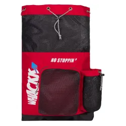 WHACKK Aqua Swimming Bag Red Black | Unisex Drawstring Swim Backpack with Wet Pocket & Dry Compartment | Beach, Gym & Pool Bag with Goggles Pocket