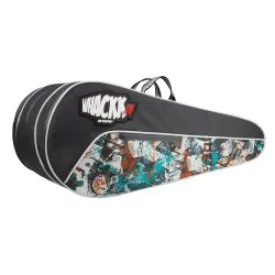 WHACKK Team Tennis Bag Grey | Racket Bag for Tennis & Badminton with Shoe Pocket | Backpack Style Kit Bag for Men, Women & Junior Players