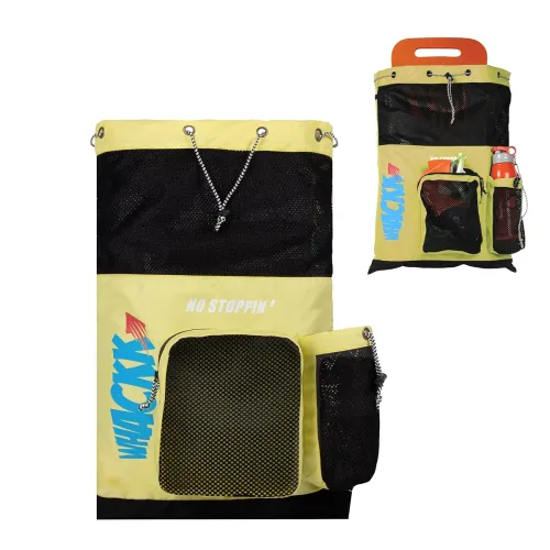 Image of WHACKK Aqua Yellow Black Unisex Swimming Bag |Water Sports |Dry Bags |Wet Pocket |Accessories |Beach Bag |Storage Swim G