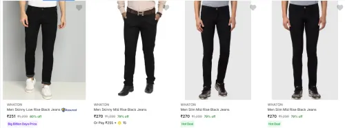 Image of Whaton Men's Jeans upto 80% Discount