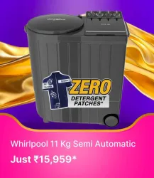 Whirlpool 11 kg Washing Machine @ ₹15959 on Flipkart big Billion Days Sale