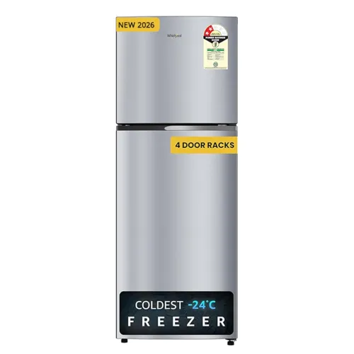 Image of Whirlpool 235 L 2 Star Frost-free inverter Double Door Refrigerator (NEO SP278 PRM LUNAR STEEL(2S, 2026 Model)-Y, 2026 M