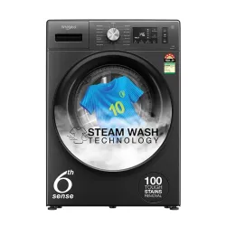 Whirlpool 7 Kg 5 Star Inverter Front Load Washing Machine with In-Built Heater (SUPREME CARE 7012 -E, Midnight Grey, 100