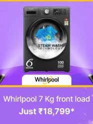 Whirlpool 7 Kg  Washing Machines @ ₹18799 on Flipkart big Billion Days Sale
