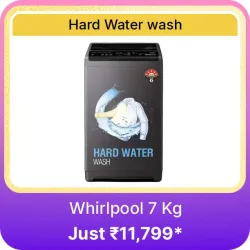 Whirlpool 7 kg Washing Machines @ ₹11799 on Flipkart big Billion Days Sale