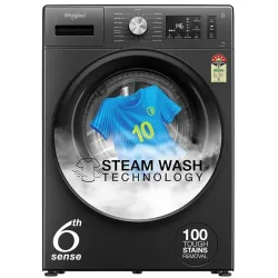 Whirlpool 7 Kg 5 Star Inverter Front Load Washing Machine with In-Built Heater (SUPREME CARE 7012 -E, Midnight Grey, 100