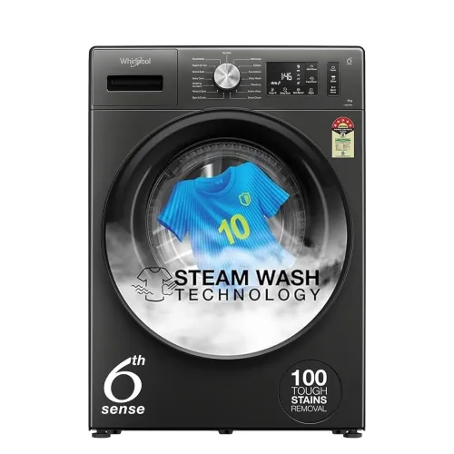 Image of Whirlpool 9kg 5-Star Inverter Front Load Washing Machine Heater