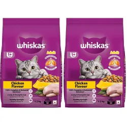 Whiskas Adult (1+ Years) Dry Cat Food, Chicken Flavour, 1.2 kg, Contains 41 Essential Nutrients, Complete & Balanced Nut