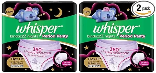 Image of Whisper Bindazzz Night Period Panty M-L Pack of 2