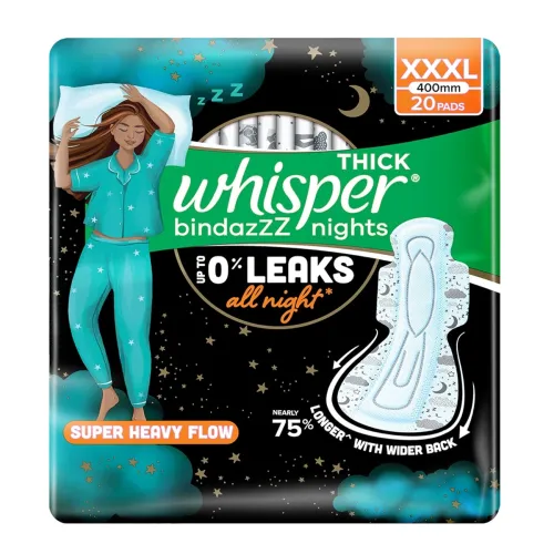 Image of Whisper bindazzz Nights Pads For Women (Pack of 20)