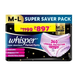 Whisper Girls And Women Super Absorbent Period Panty,
