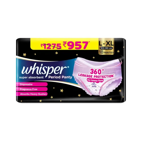 Image of Whisper Super Absorbent Period Panty, 18 L-XL Pants