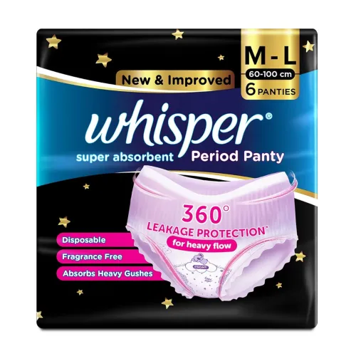 Image of Whisper Super Absorbent Period Panty, 6 M-L Pants