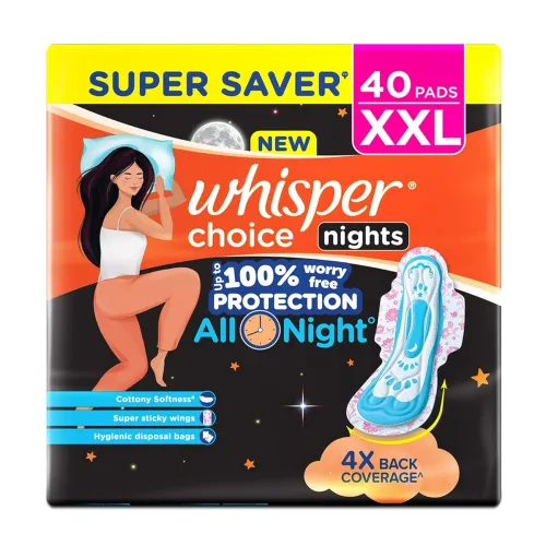 Image of Whisper Ultra Overnight XXL Sanitary Pads – 40pcs