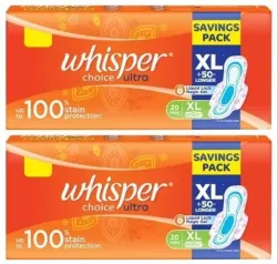 Whisper XL Sanitary Pads 20+20 (Pack 40)