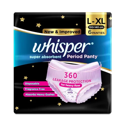 Image of Whisper Super Absorbent Period Panty (6 L-XL Pants)
